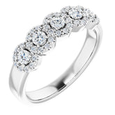 14K White 1/2 CTW Natural Diamond Anniversary Band